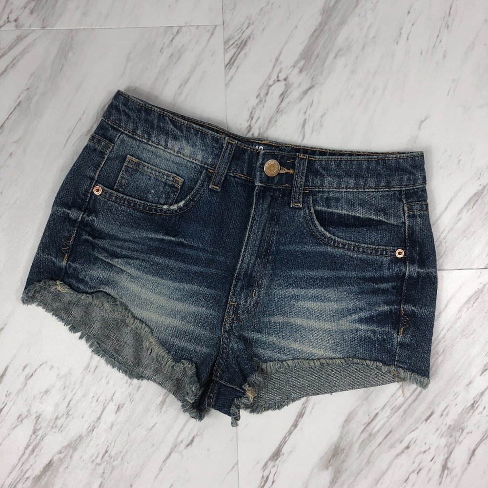 Distressed High Waist Denim Cut Offs Size 7 NWOT
